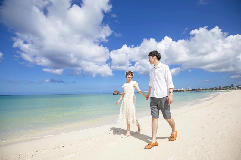 ラストショットはビーチでデートフォト風♪