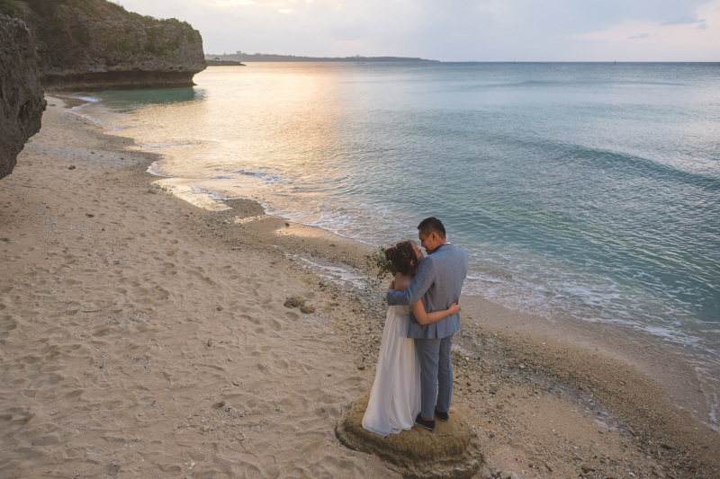 夕日を目の前に...