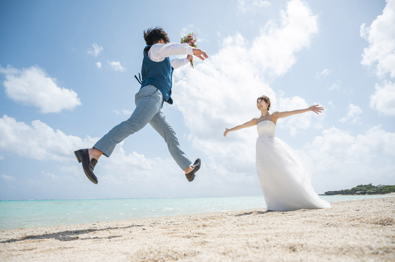 新婦様に向かって!