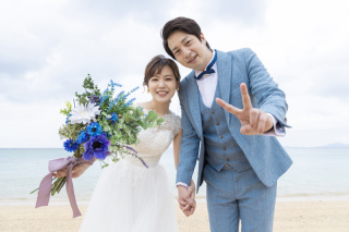 熱田ビーチでフォトウェディング