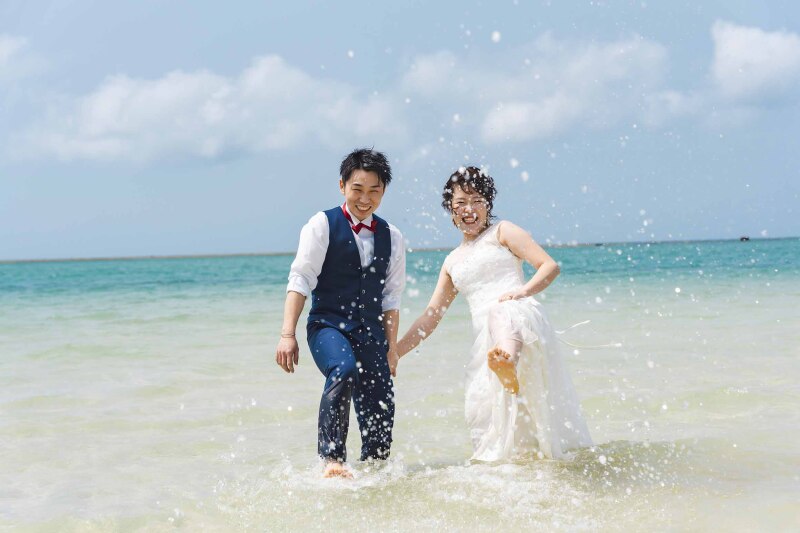 最後は海の中へ