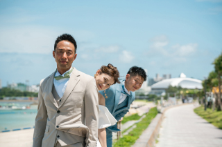 アラハビーチでファミリーフォト＊