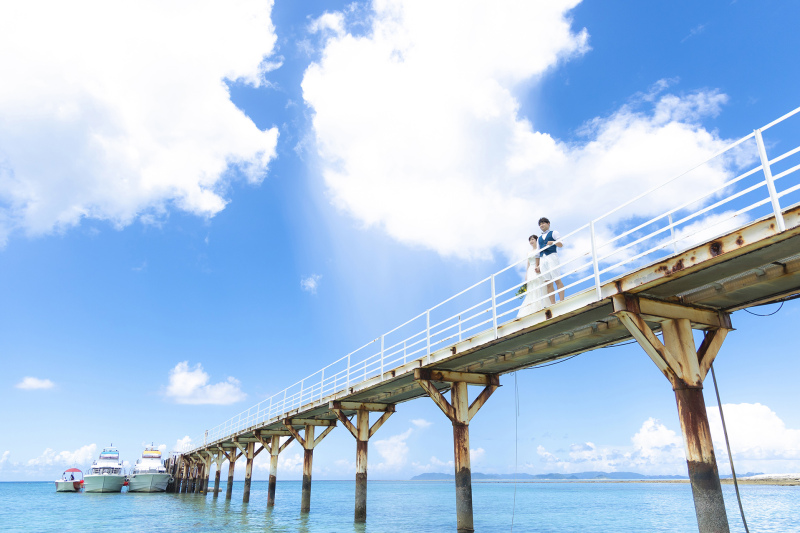 撮影スタートは桟橋で!!