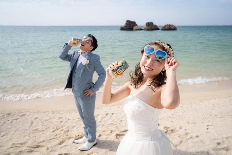 オリオンビールを持って＊