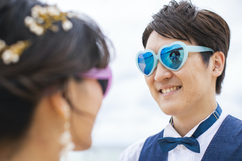 サングラスに映るのは♡