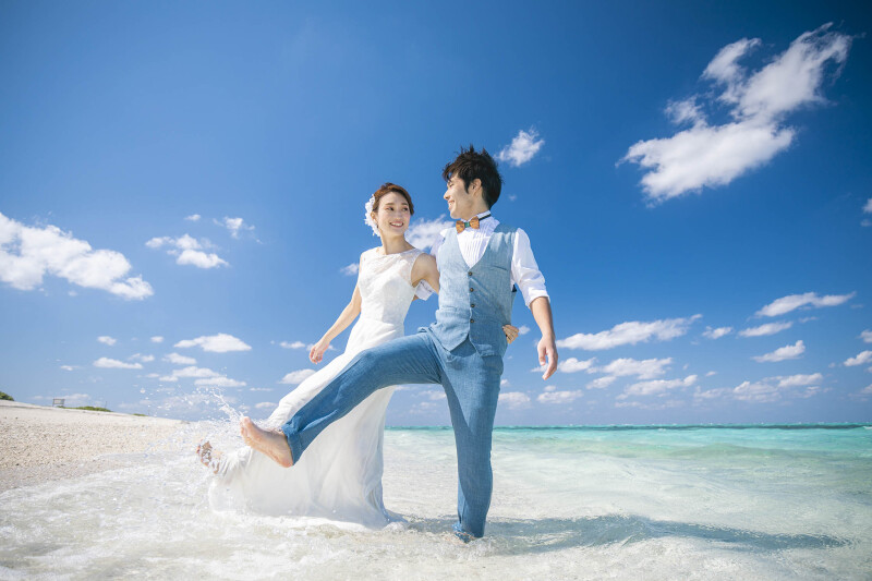 透明度の高いナガンヌ島のビーチを堪能*