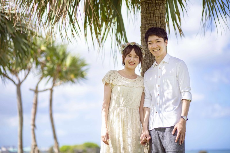 まずはヤシの木の下からスタート!