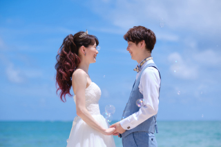 青空の下で･:*+