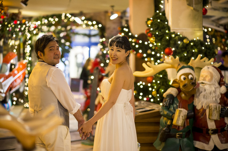 イルミネーションに囲まれラストカット...*＊