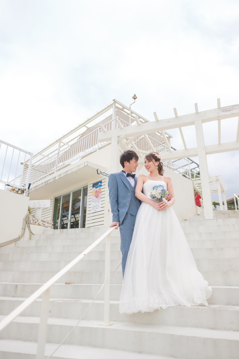 階段の上でパシャり☆