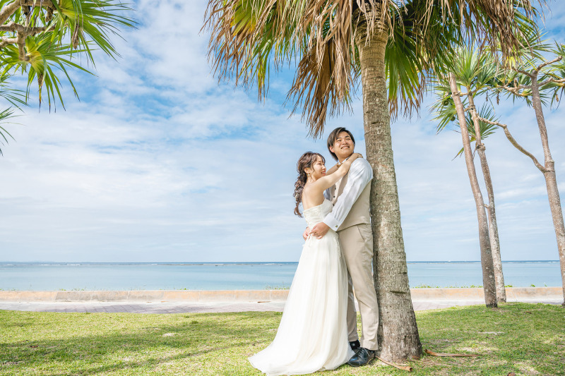 ヤシの樹の下で