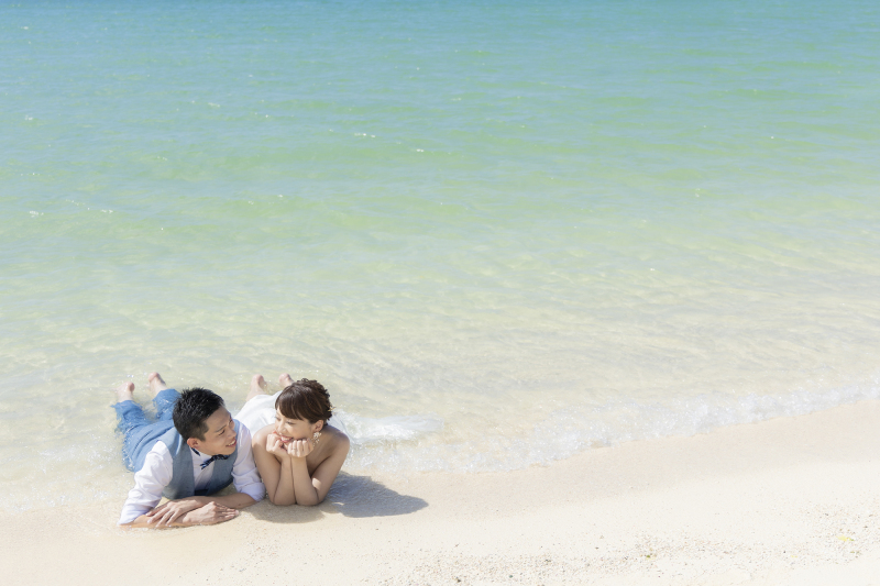 アラハのビーチで