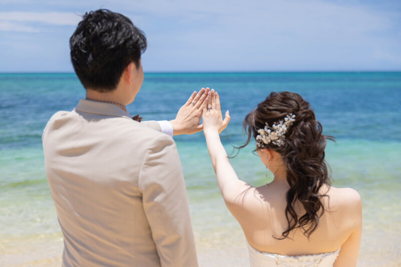 結婚指輪もお写真に残します♡