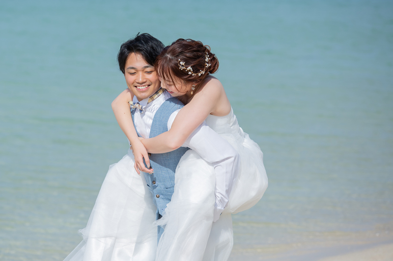 おんぶされて♪