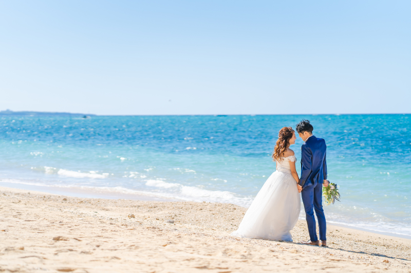 プライベートビーチでのフォトウェディング