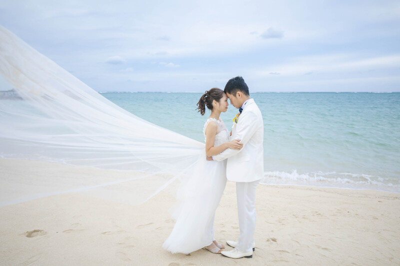 ロングベールをふんわりと♡