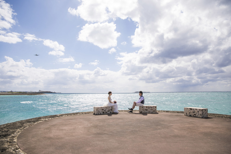 綺麗な海＆空！と飛行機〜☆