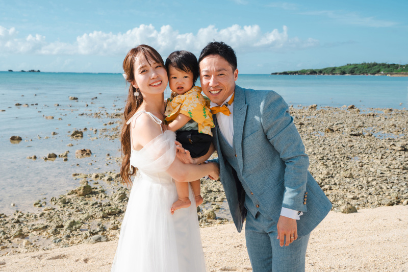 沖縄で家族の思い出を