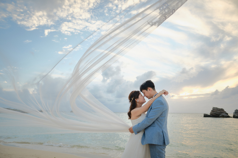 ベールで幻想的に