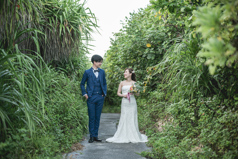 緑豊かな背景にて