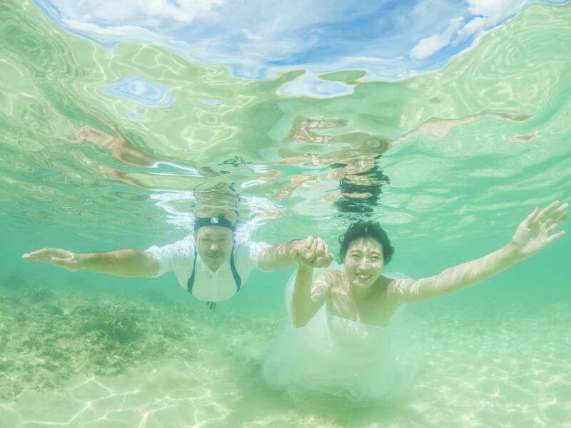 水中撮影で潜りました☆