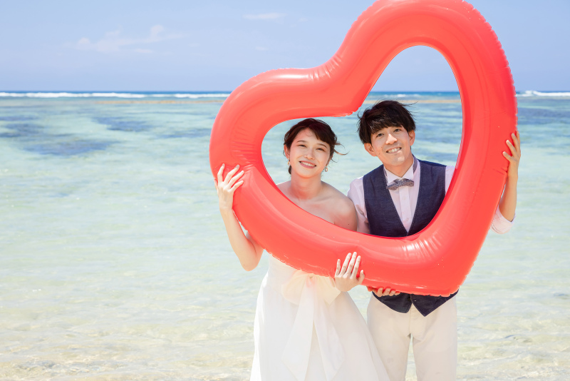 ハートの中から