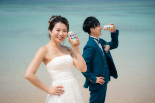 沖縄らしいウェディングフォト♪
