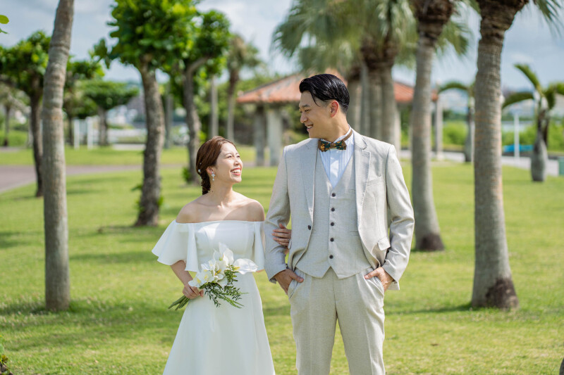 お次はグリーンの場所で撮影♪