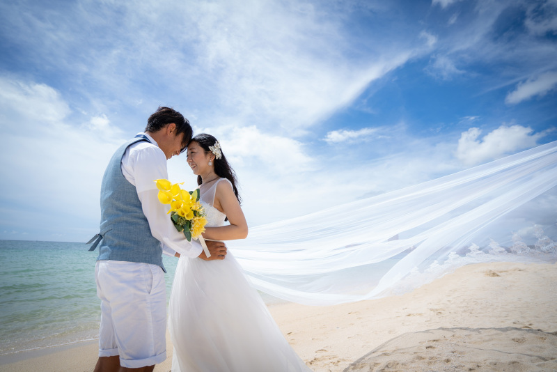 ウェディングベールを使って