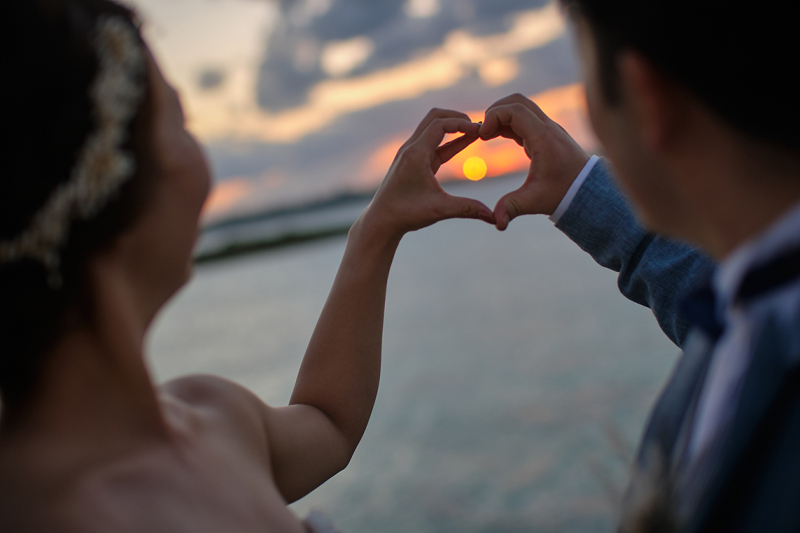 夕日をおふたりで♡