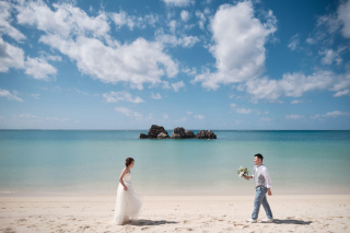 青い空と海に囲まれて