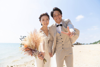 天然ビーチウェディング