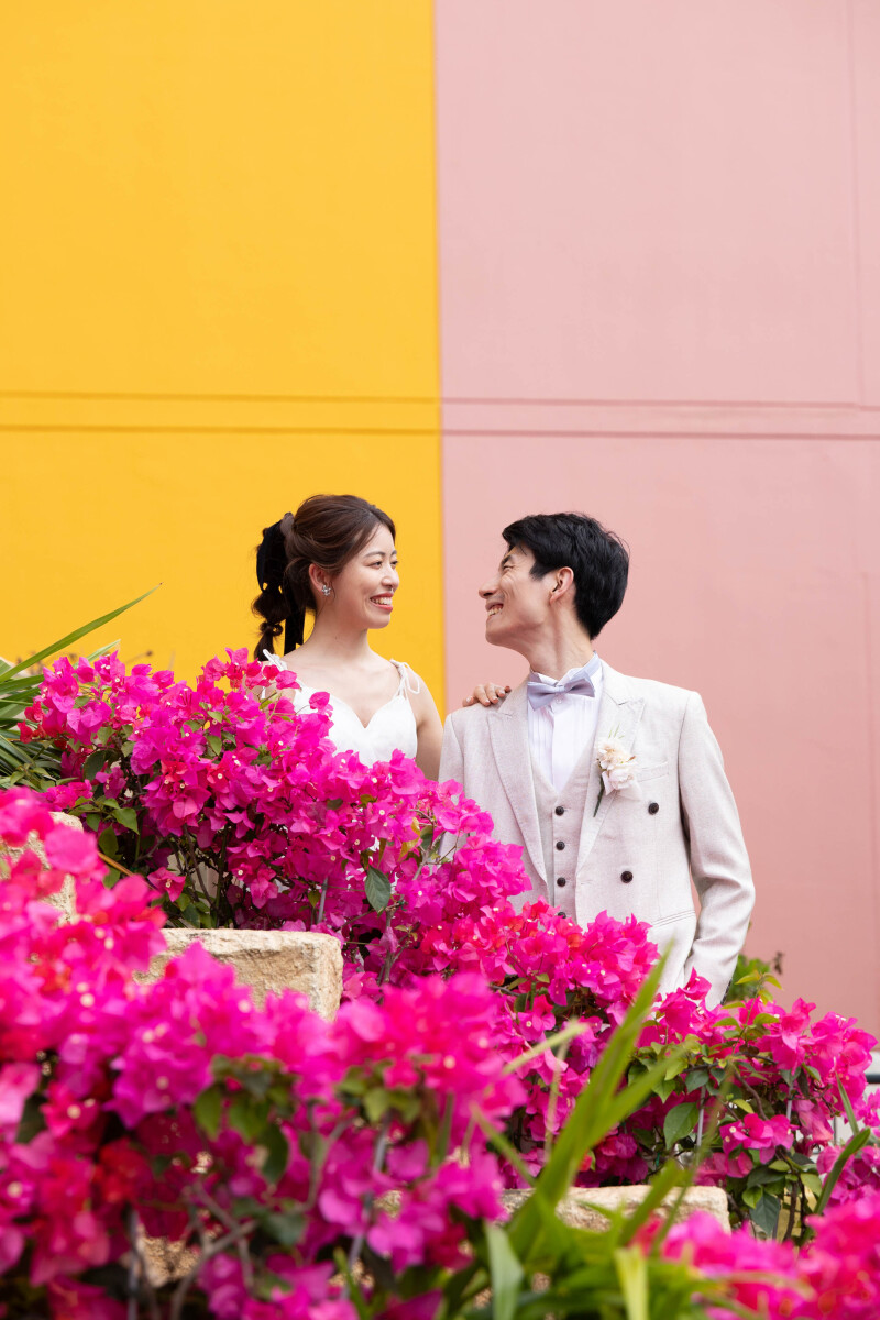 お花と一緒に**