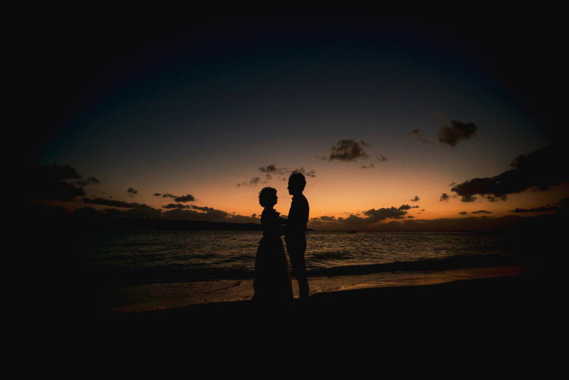 シルエットも映えるサンセット