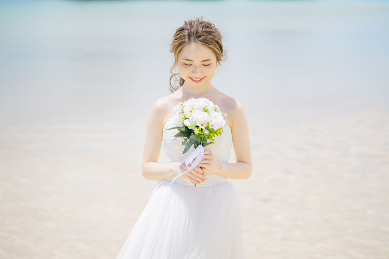 ブーケを受け取り満面の笑顔です^ ^