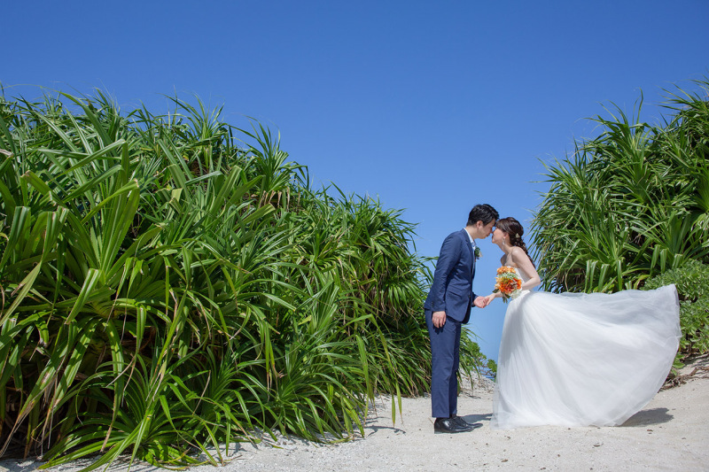 ドレスをふわりと