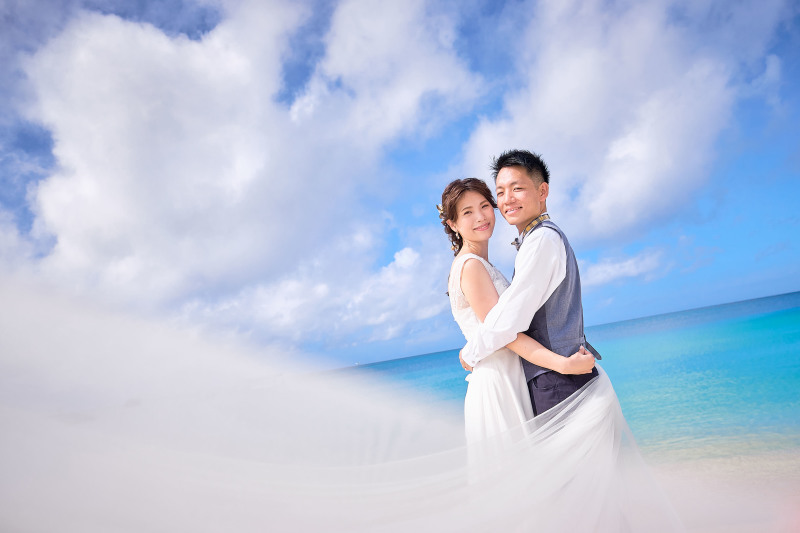 ロングベールを使って幻想的に♪