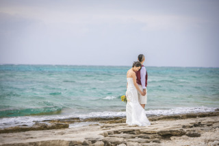 無人島で格好良くクールなフォトウェディング＊