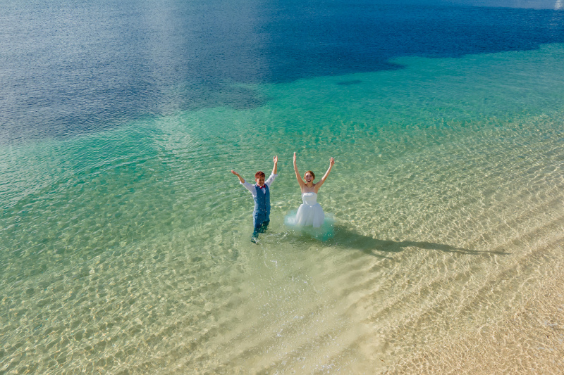 マーブルリゾートウェディング沖縄［MARBLE RESORT WEDDING 沖縄］_海で撮影できる