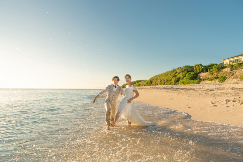 マーブルリゾートウェディング沖縄［MARBLE RESORT WEDDING 沖縄］_海で撮影できる
