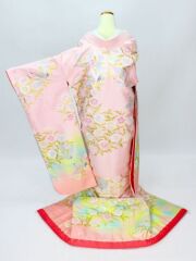 淡ピンク青緑ぼかしラメ「花まり」