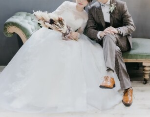 ストライプのダークブラウン／1点物