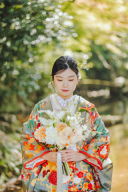 真貴奉／グレー＆ダークグリーン