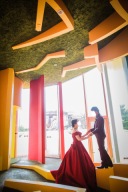 エレガントなレットドレス