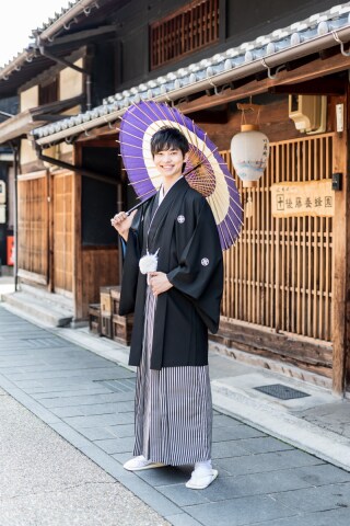 定番の黒紋付。やっぱりカッコいい！