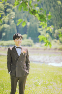 ダブルのダークブラウン／ブラウンコーデ