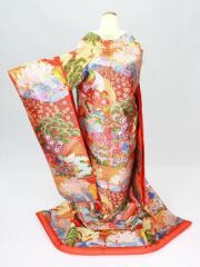 赤 「孔雀鳳凰楽園図」