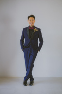 ダークブルー／ブラックコーデ