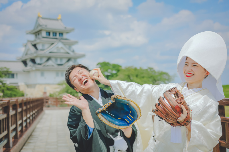 野球前撮り~!むぎゅ~!えっ!