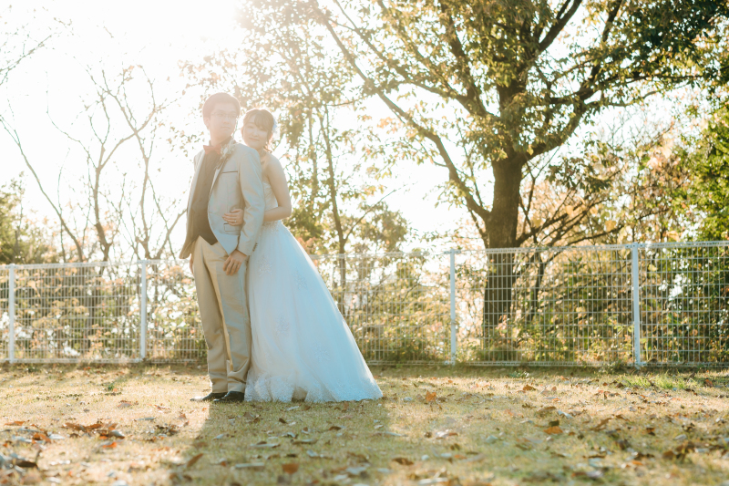 陽が傾いてきたから、秋めかしい暖かな色味で